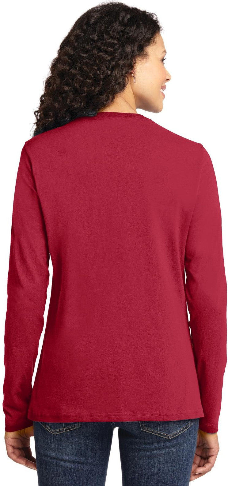 Red Port & Co Women's Long Sleeve Core Cotton Tee. LPC54LS