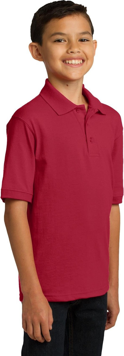 Red Port & Co Youth Core Blend Jersey Knit Polo. KP55Y
