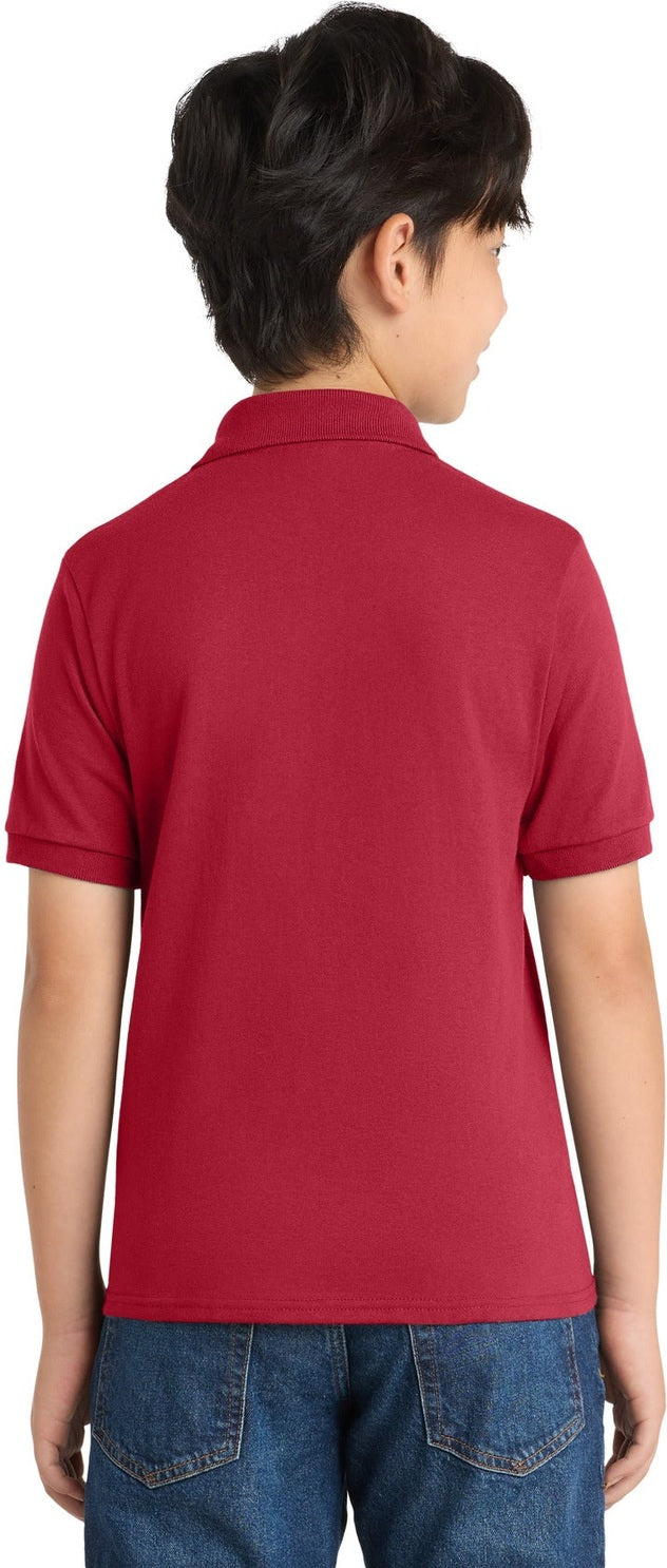 Red Port & Co Youth Core Blend Jersey Knit Polo. KP55Y