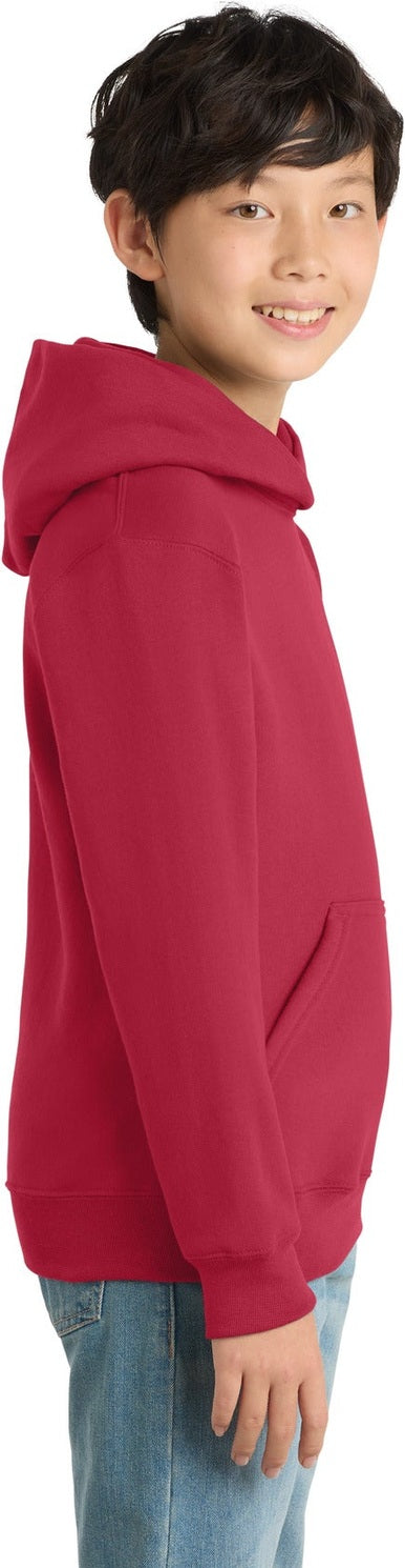 Red Port & Co Youth Core Fleece Pullover Hooded Sweatshirt. PC90YH