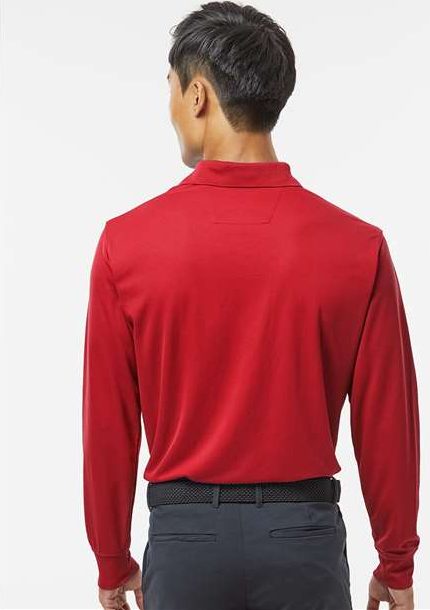 Red Prescott Long Sleeve Polo - 110