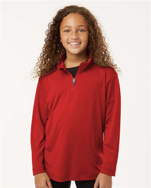 Red Pro-Lock Youth Performance Quarter-Zip Pullover - 41870Y