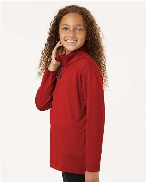 Red Pro-Lock Youth Performance Quarter-Zip Pullover - 41870Y