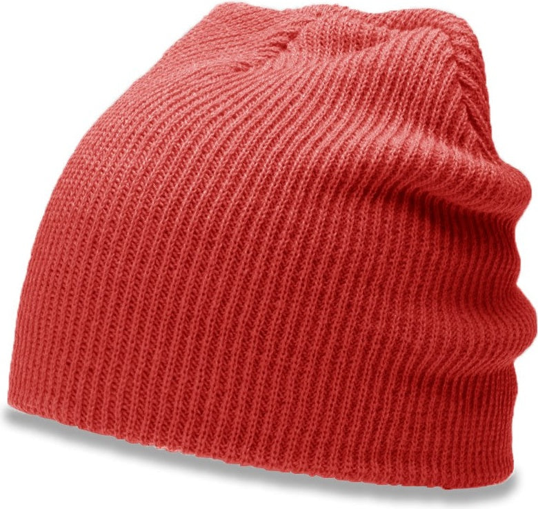Red Slouch Knit Beanie