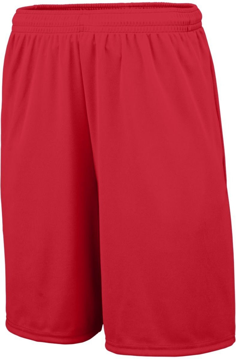 RED TRAINING SHORT WITH POCKETS
