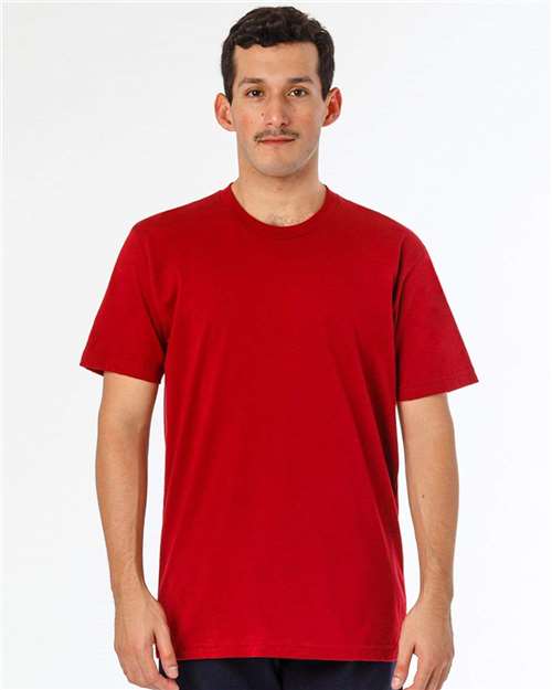 Heather Red USA-Made 50/50 Poly/Cotton T-Shirt - FF01