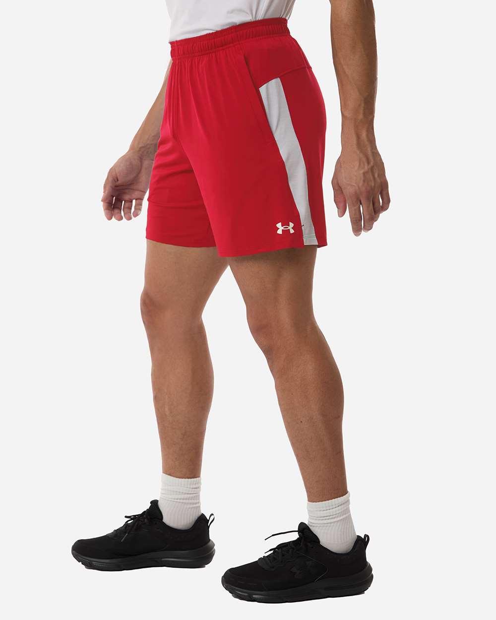 Red/ White/ White Men’s Tech Vent 7" Shorts - 6010858
