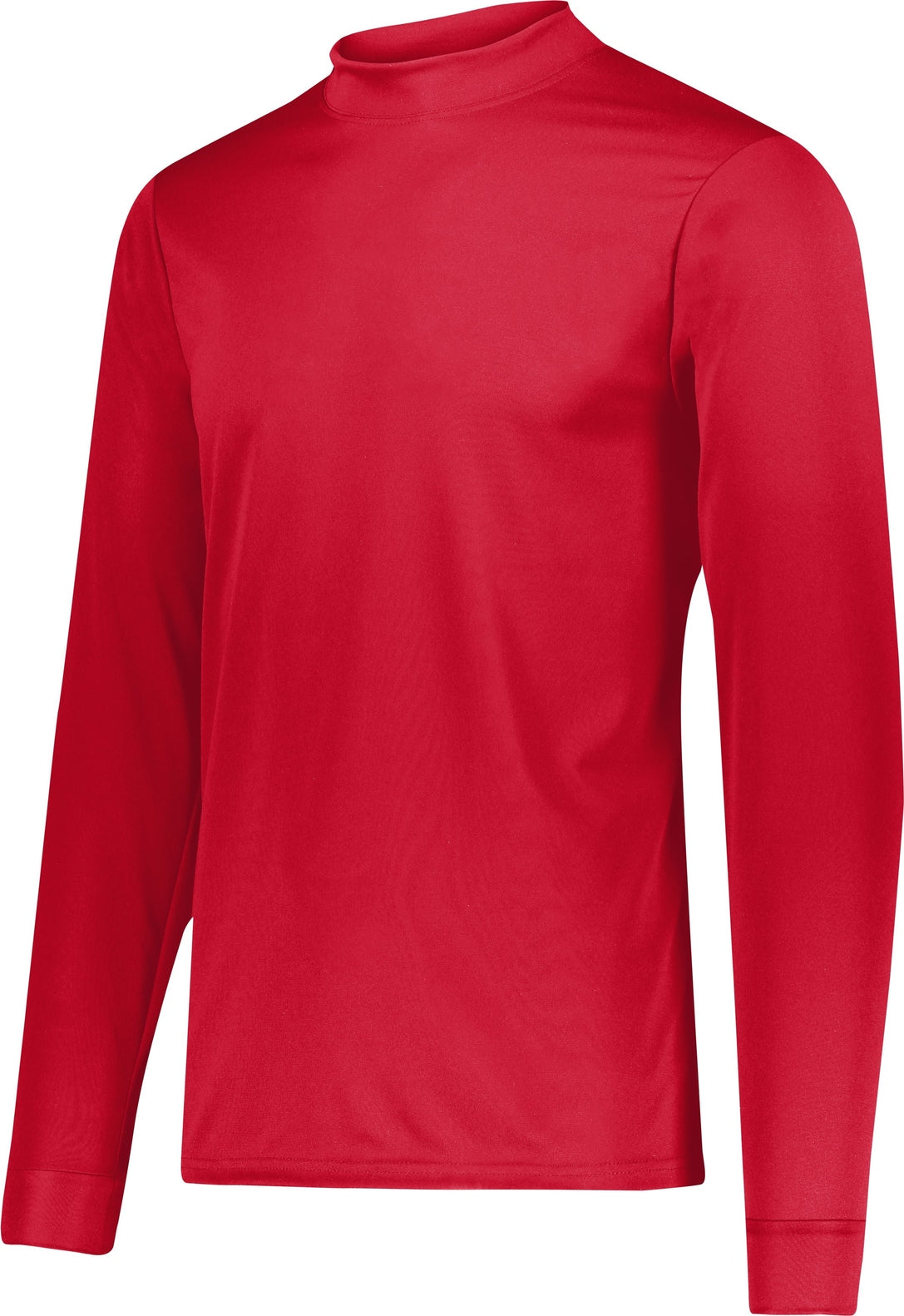 RED WICKING MOCK TURTLENECK