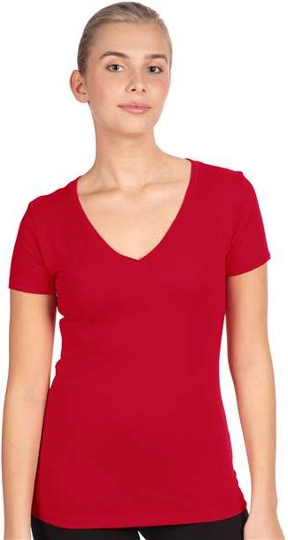 Red Women&#39;s Ideal V-Neck T-Shirt - 1540