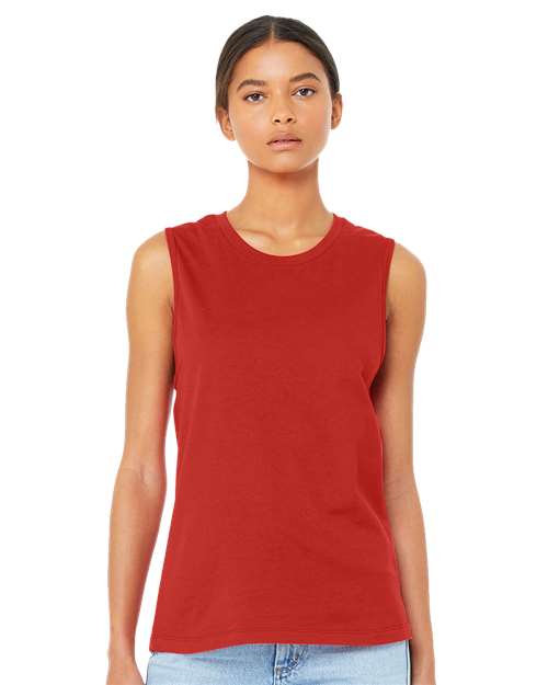 Red Women&#39;s Jersey Muscle Tank - 6003