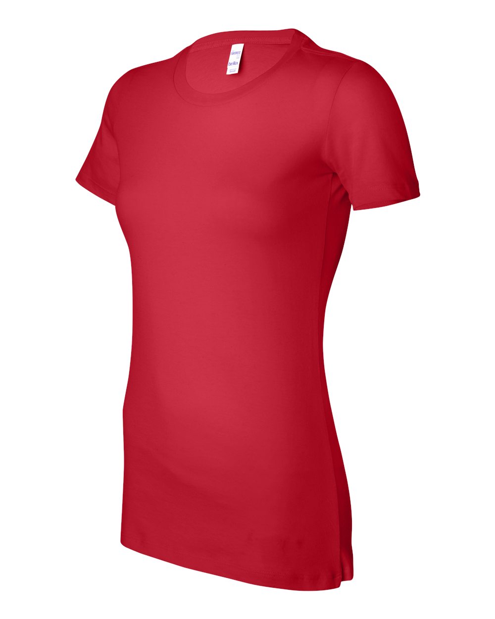 Red Women's Slim Fit Tee - 6004