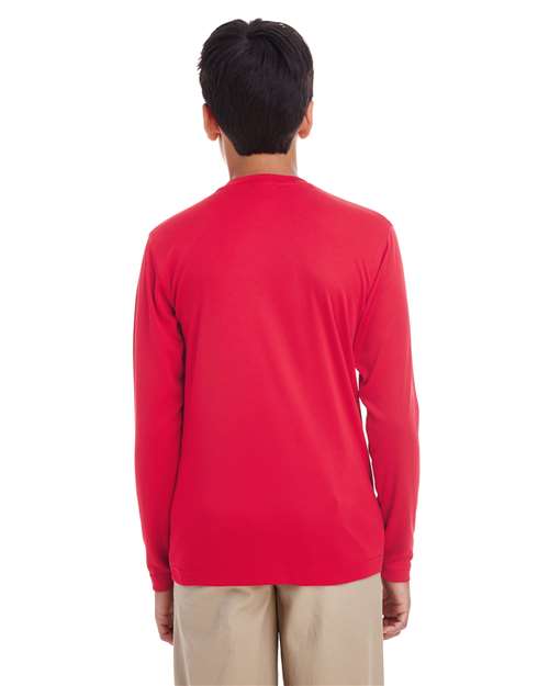 Red Youth Cool & Dry Performance Long Sleeve Top - 8622Y