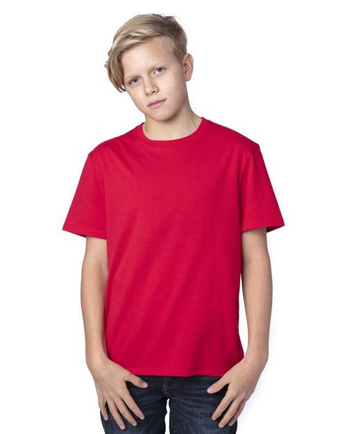 Red Heather Youth Ultimate CVC T-Shirt - 600A