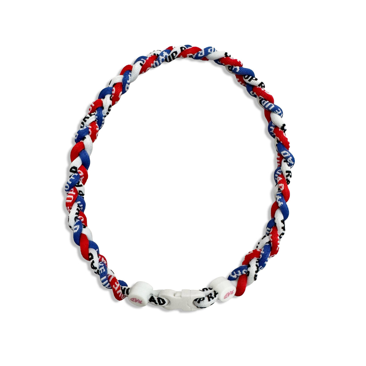 Woke Up RAD 18" Braided Rope Necklace (Red/White/Blue)