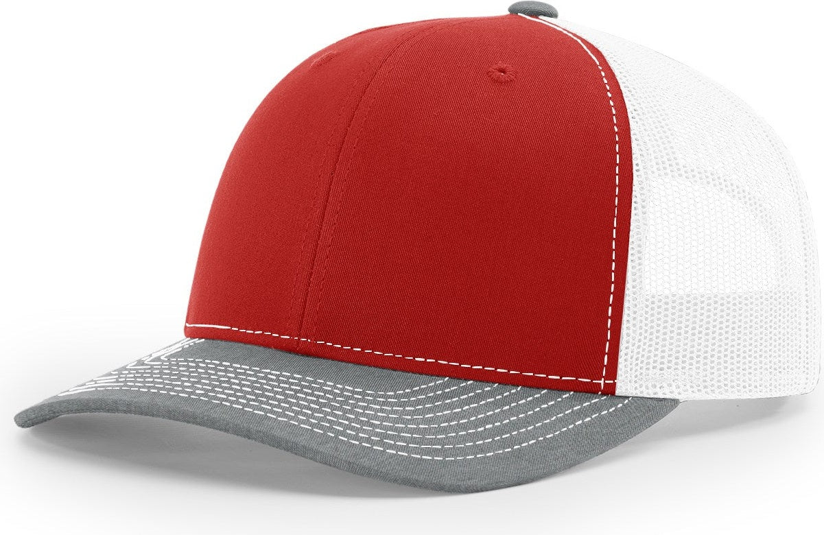 Red/White/Heather Grey Trucker