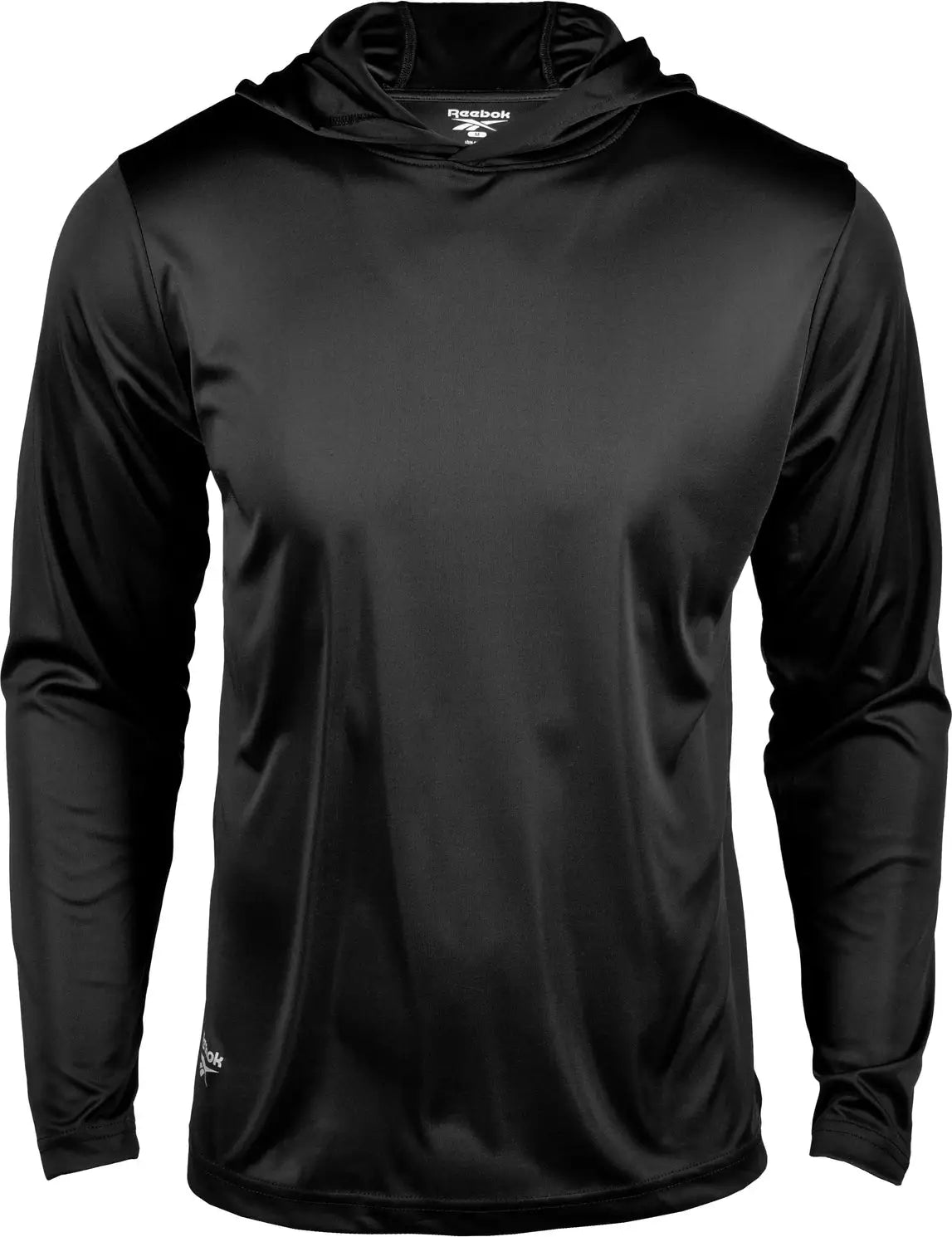 Reebok 7051 Max Long Sleeve Hooded Tee - Black - Adult 2xl