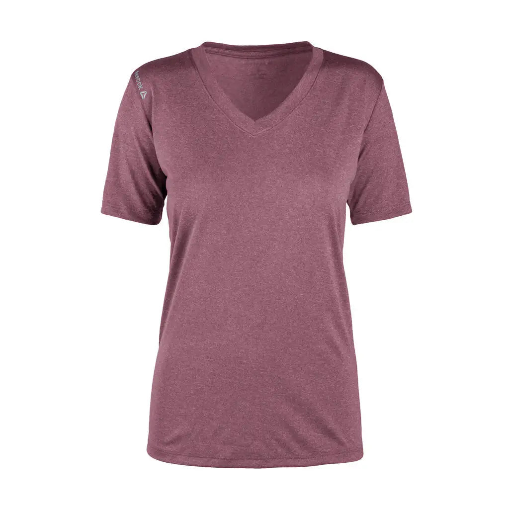 Reebok 7124 Ladies Endurance Tee - Heather Maroon