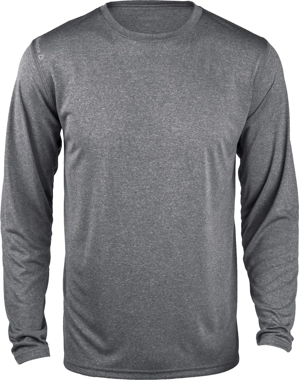 Reebok 7126 Marathon Long Sleeve Tee - Heather Charcoal - Adult Xs