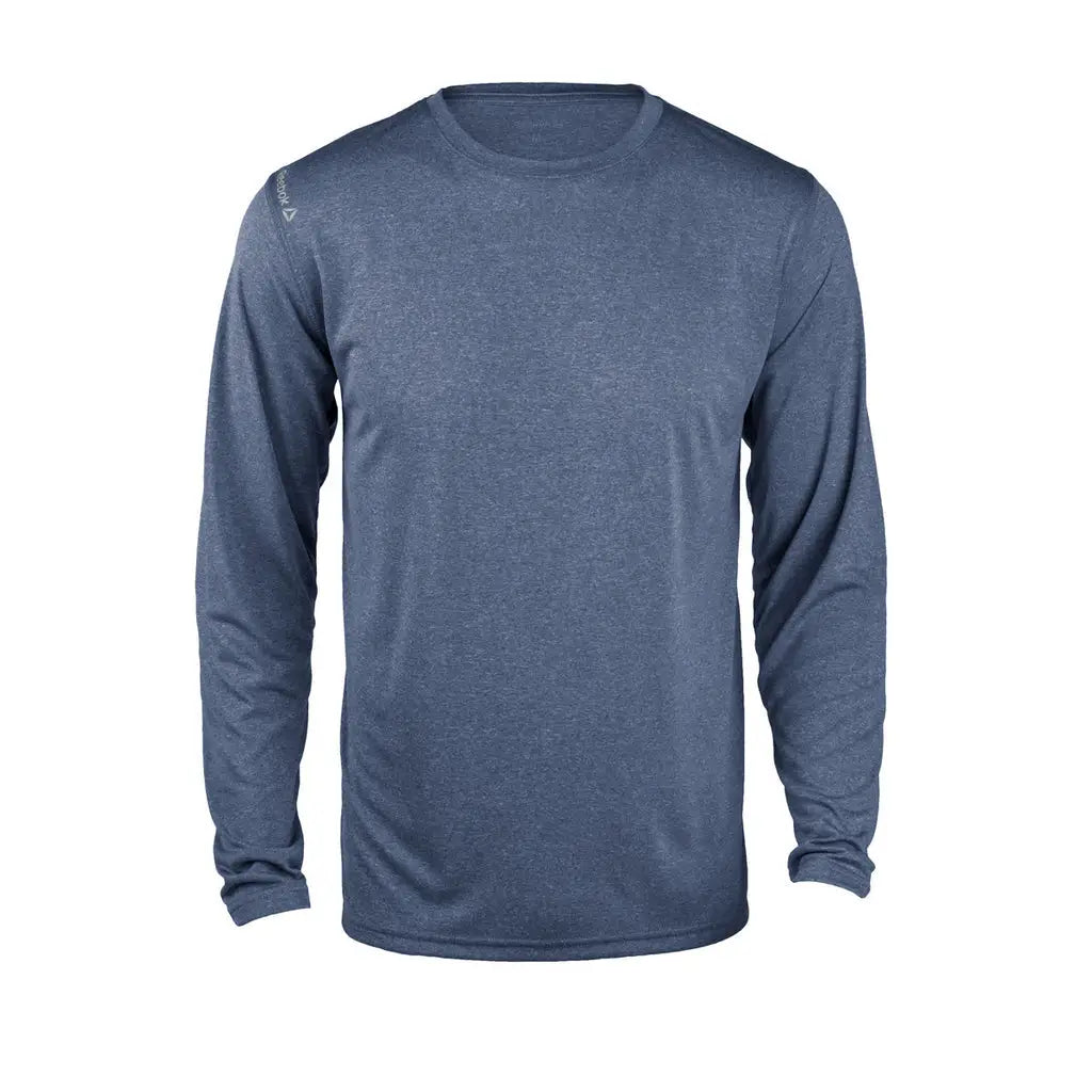 Reebok 7126 Marathon Long Sleeve Tee - Heather Navy
