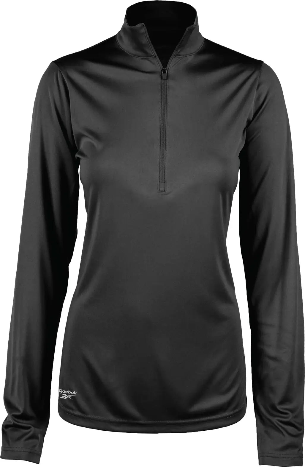 Reebok 7266 Ladies Icon Long Sleeve Quater-zip - Black - Black / s