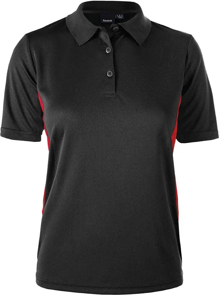 Reebok 7291 Ladies Athletic Polo - Black Red - Black/red / s