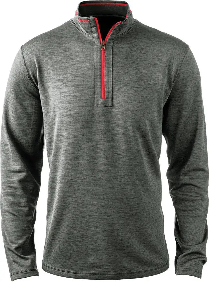 Reebok 7438 Circuit Long Sleeve Quater-zip - Heather Charcoal