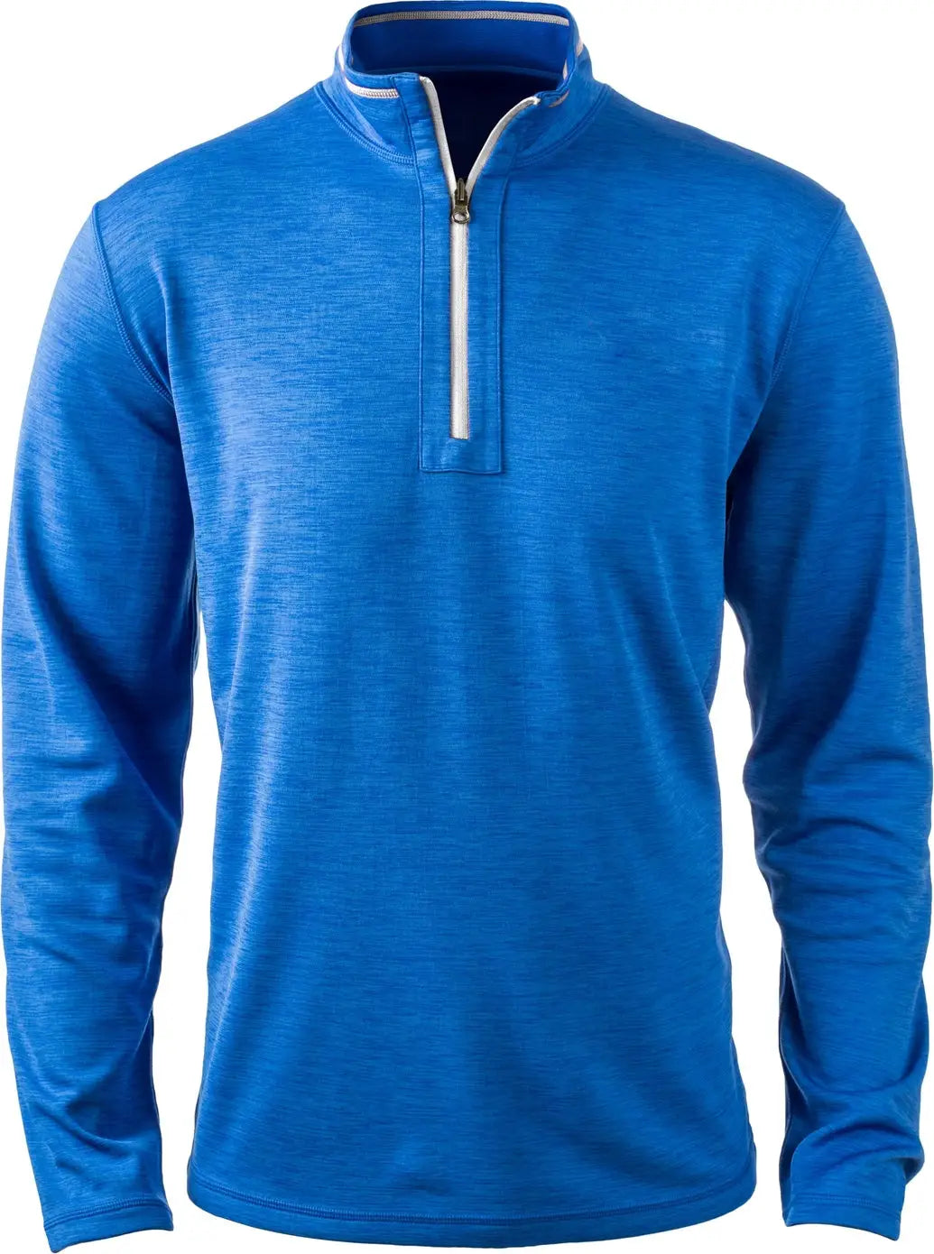 Reebok 7438 Circuit Long Sleeve Quater-zip - Heather Royal White