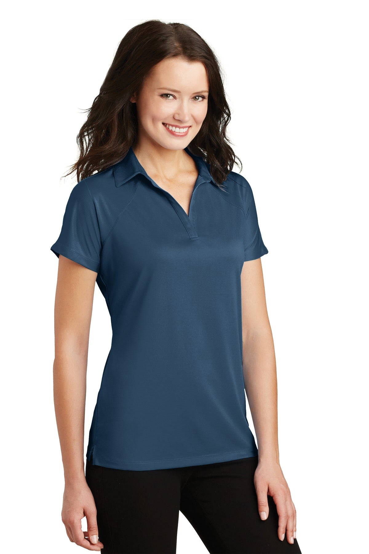 Regatta Blue Port Authority Women's Crossover Raglan Polo. L575
