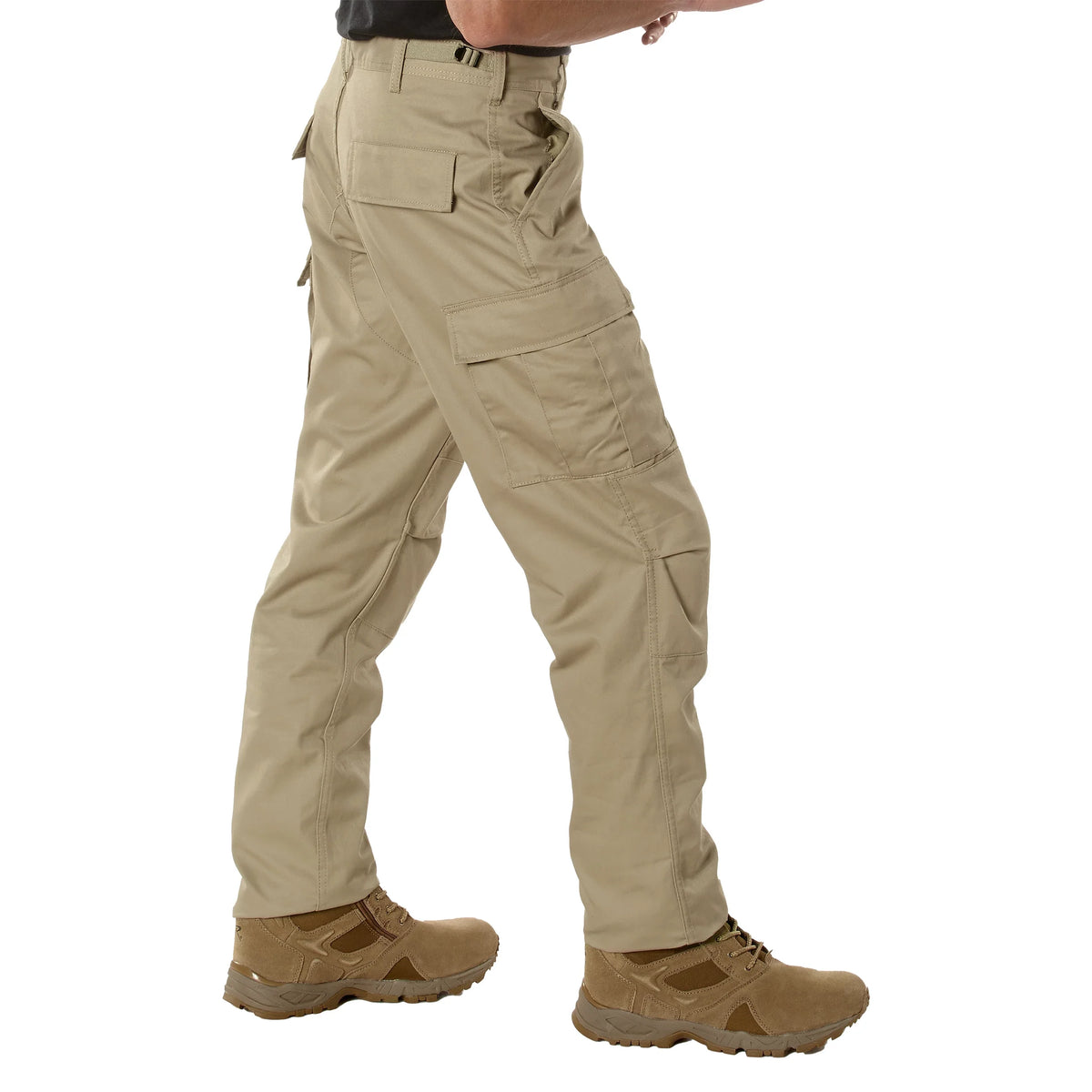 Relaxed Fit Zipper Fly Bdu Pants - Khaki / s