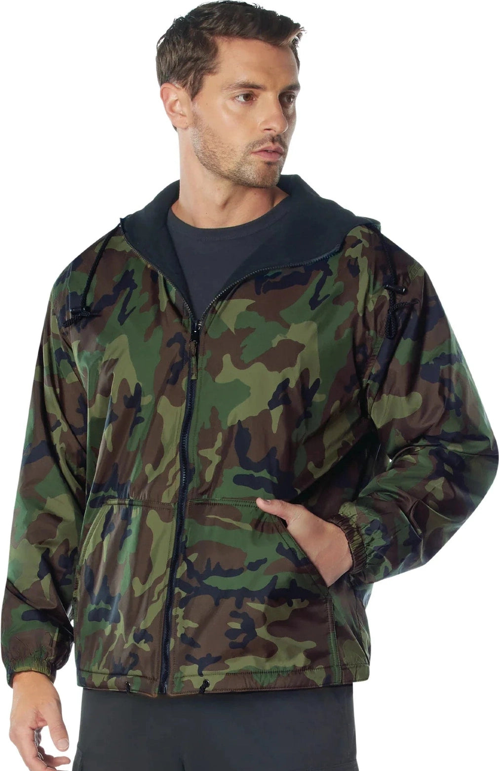 Reversible Lined Jacket with Hood