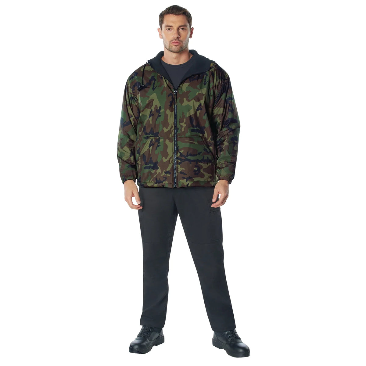 Reversible Lined Jacket with Hood