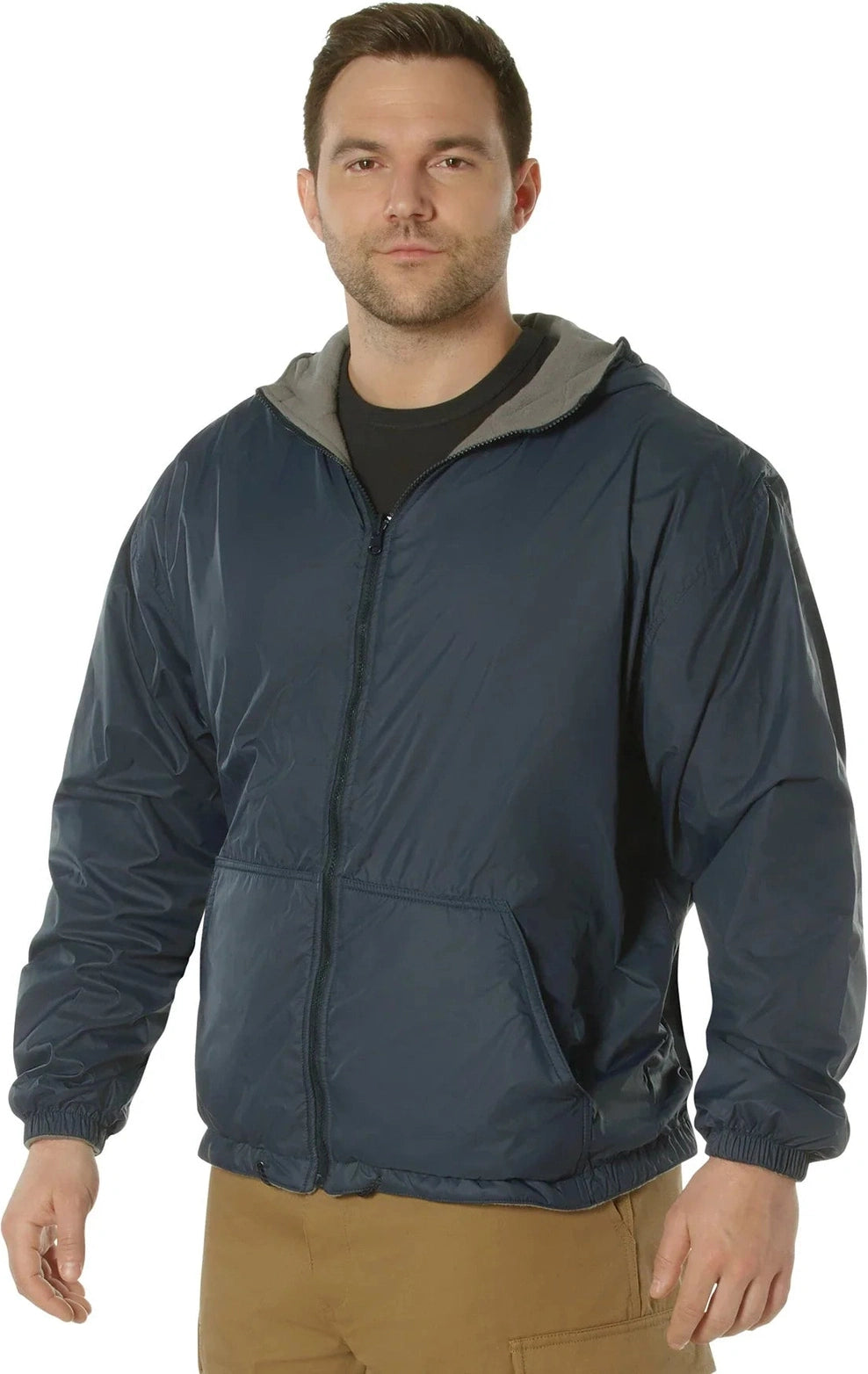 Reversible Lined Jacket with Hood