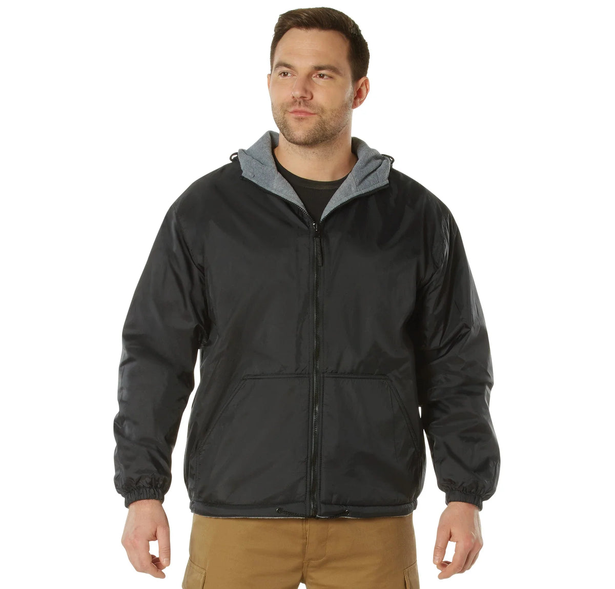 Reversible Lined Jacket with Hood