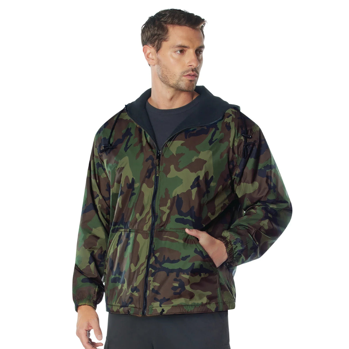 Reversible Lined Jacket with Hood