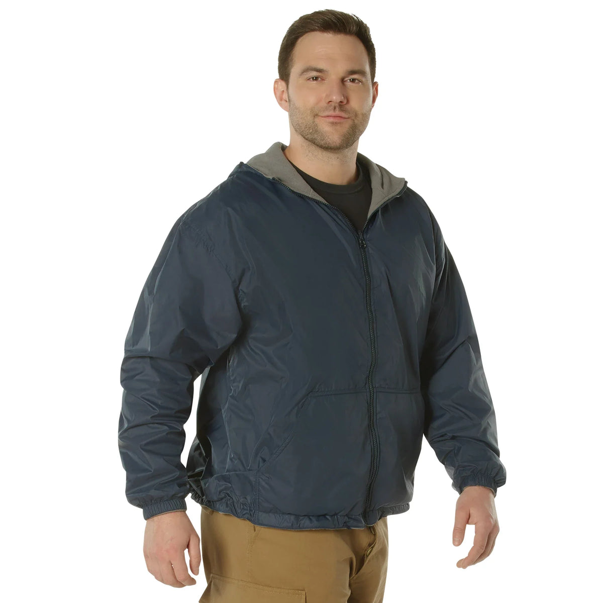 Reversible Lined Jacket with Hood
