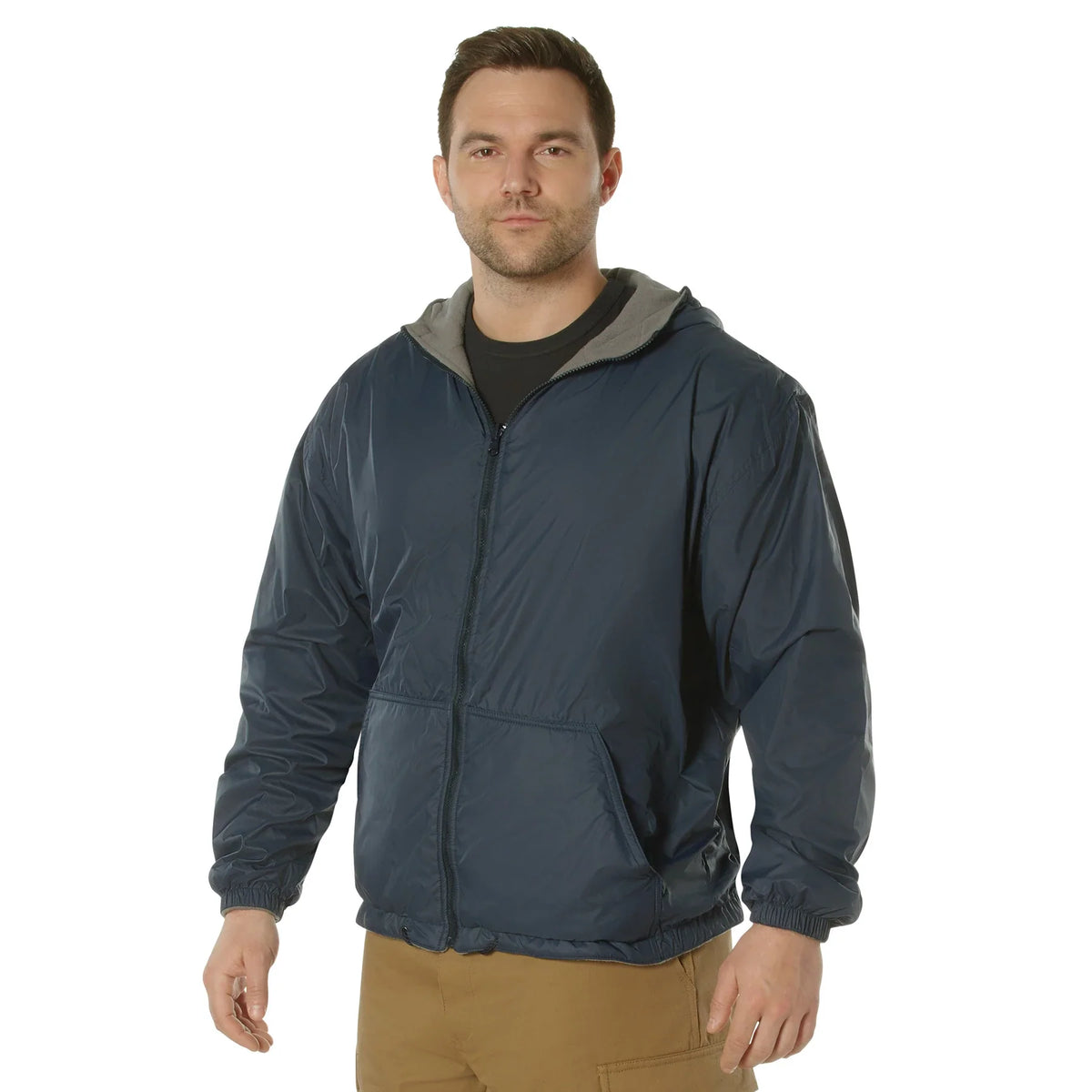 Reversible Lined Jacket with Hood