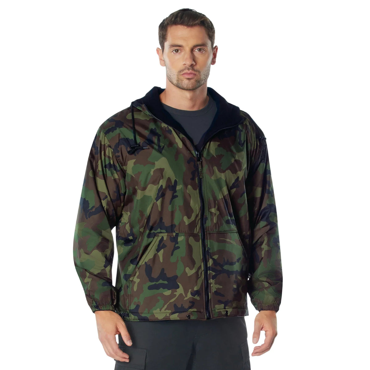 Reversible Lined Jacket with Hood