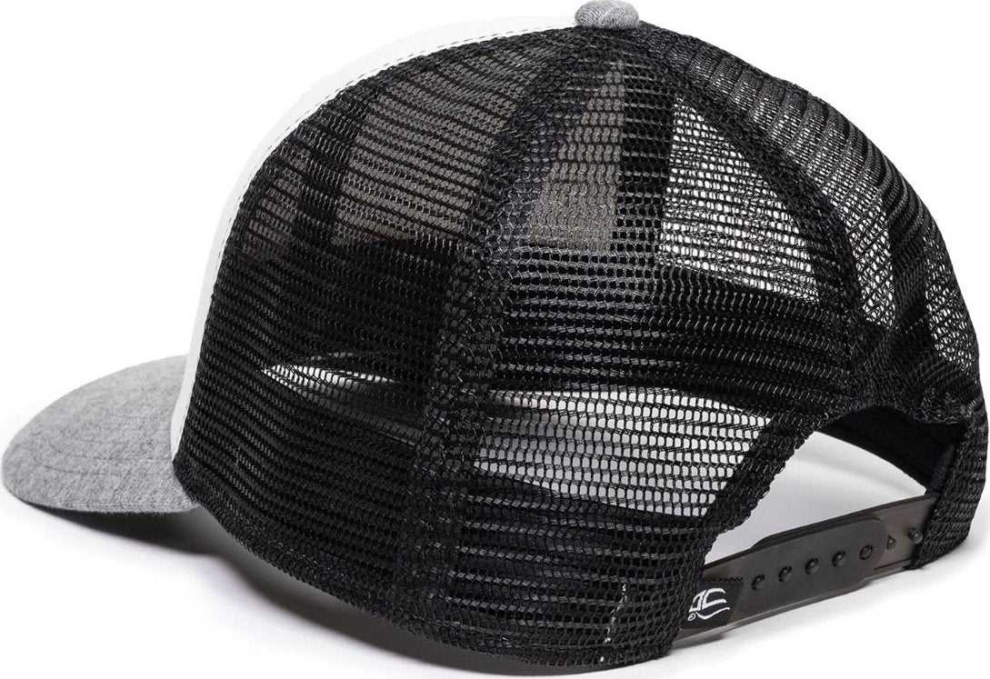 OC Sports RGR-200M Adjustable Mesh - White Black Heathered Grey - HIT a Double - 2
