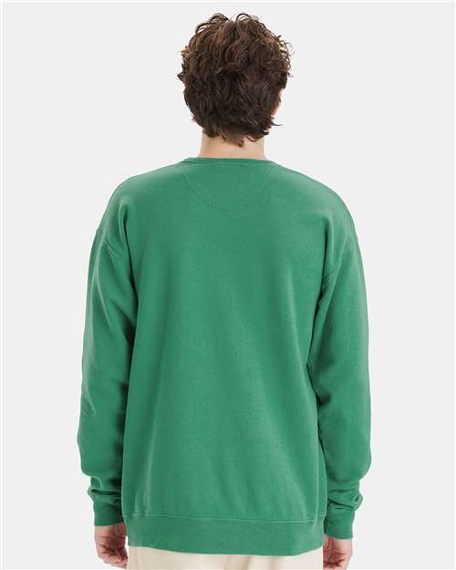 Rich Green Grass Garment-Dyed Crewneck Sweatshirt - GDH400