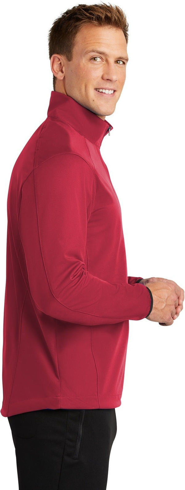 Rich Red Port Authority Active 1/2-Zip Soft Shell Jacket. J716