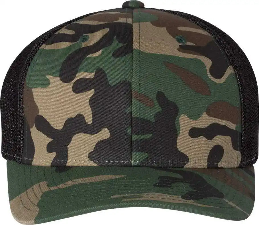 Richardson 110 Fitted Trucker with r Flex Caps Army Camo Black