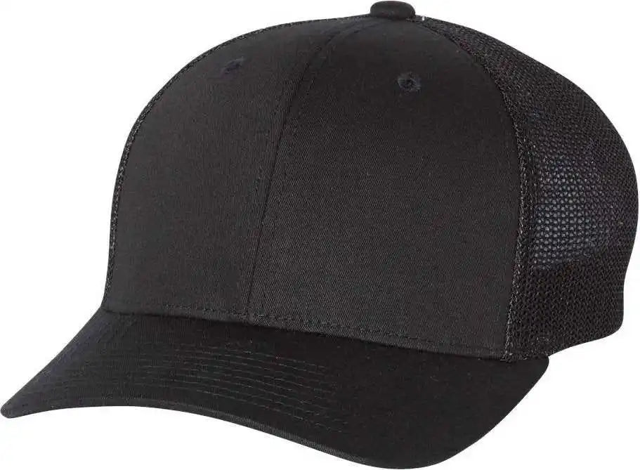 Richardson 110 Fitted Trucker with r Flex Caps Black / Sm Md