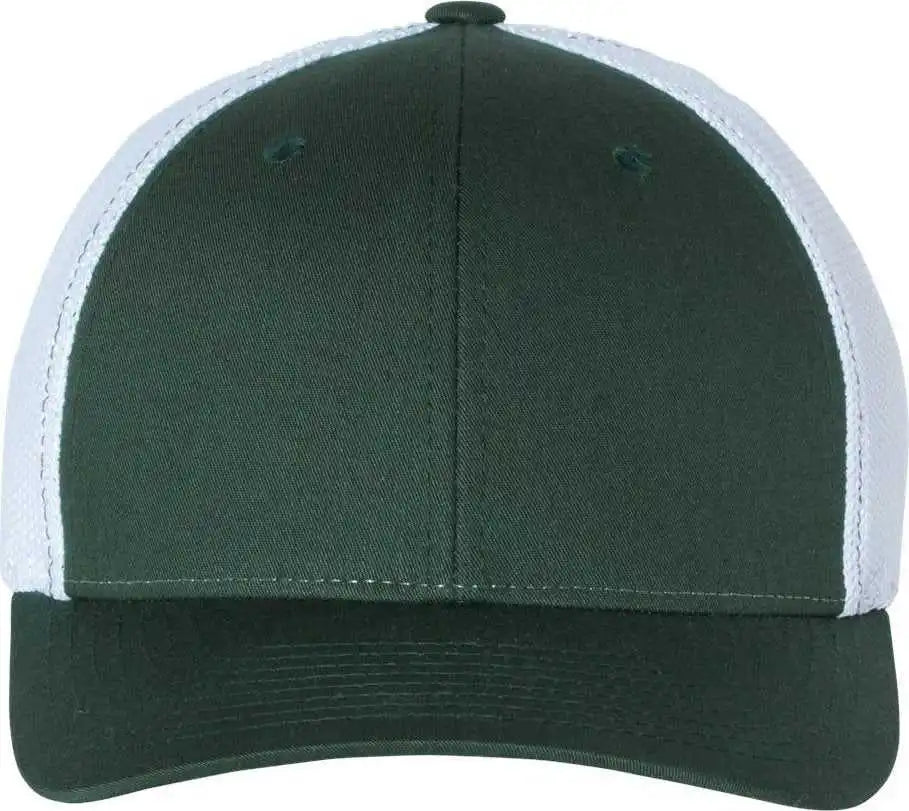 Richardson 110 Fitted Trucker with R-flex Caps - Dark Green White