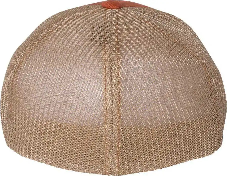 Richardson 110 Fitted Trucker with R-flex Caps - Dark Orange Khaki