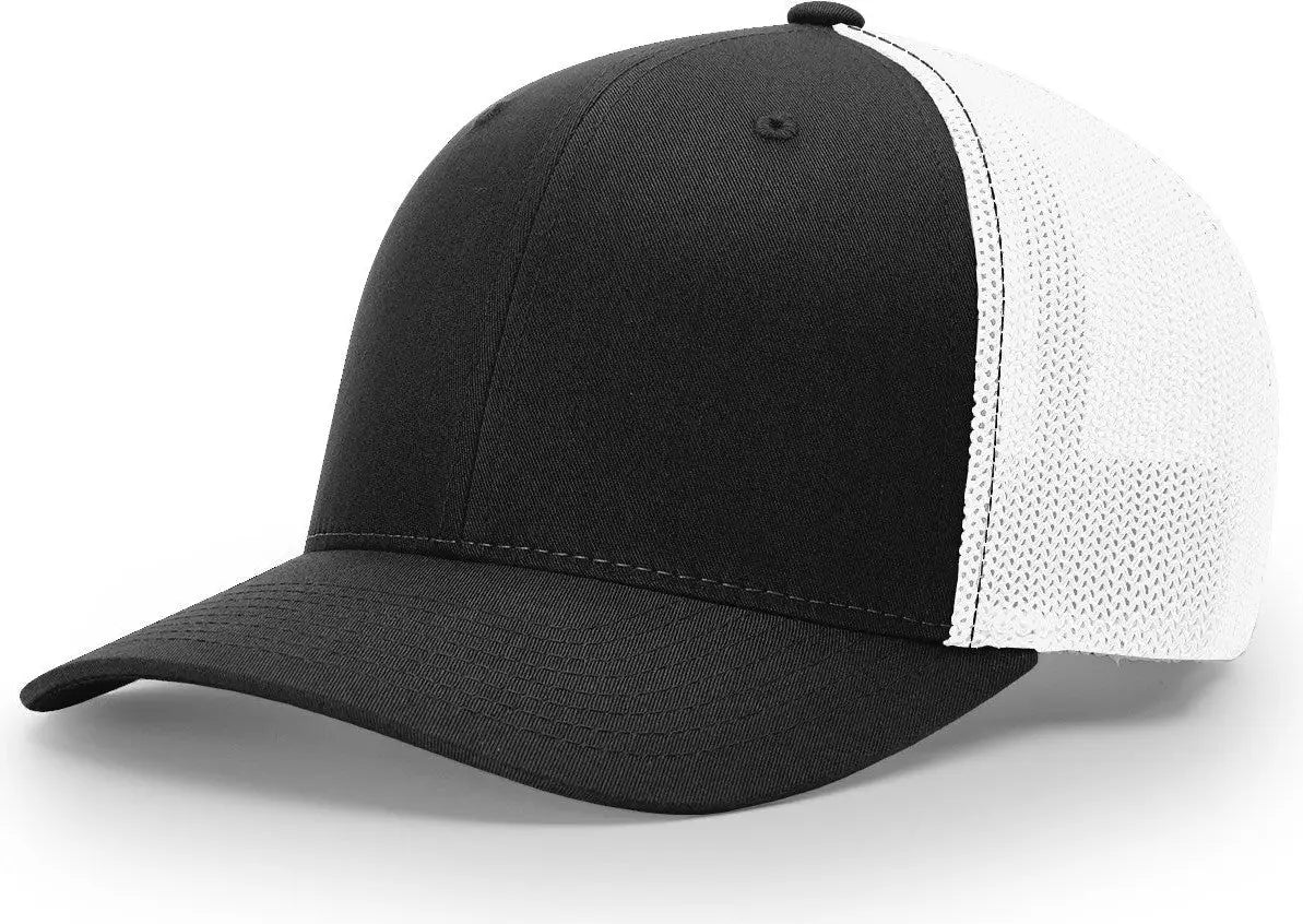 Richardson 110 R-flex Trucker Cap - Black White