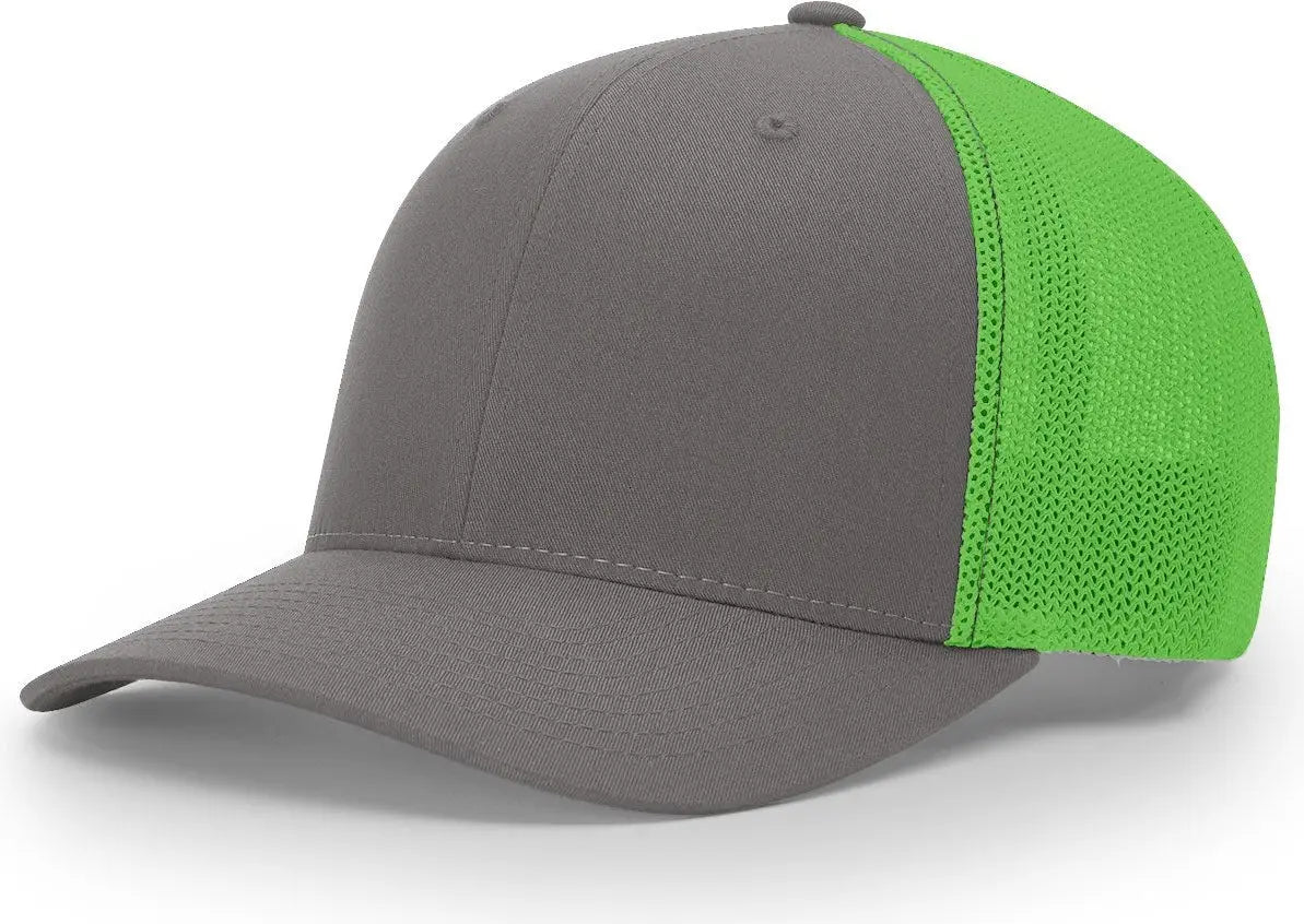 Richardson 110 R-flex Trucker Cap - Charcoal Neon Green