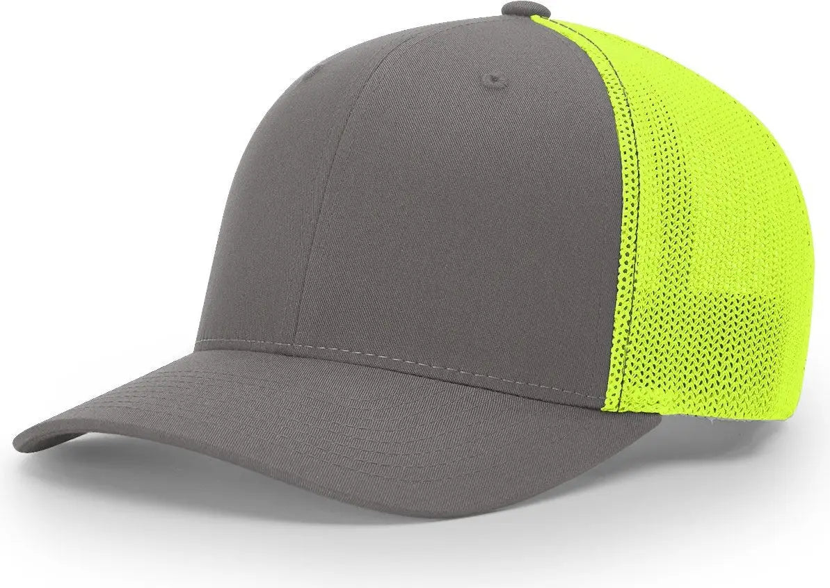 Richardson 110 R-flex Trucker Cap - Charcoal Neon Yellow
