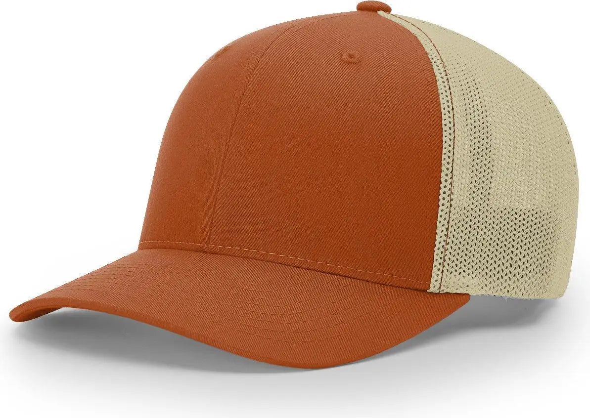Richardson 110 R-flex Trucker Cap - Dark Orange Khaki