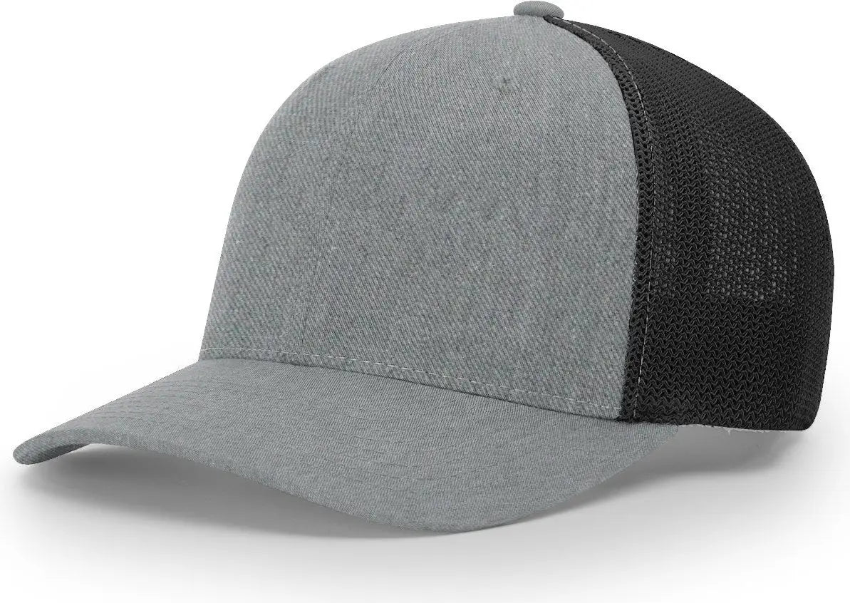 Richardson 110 R-flex Trucker Cap - Heather Gray Black
