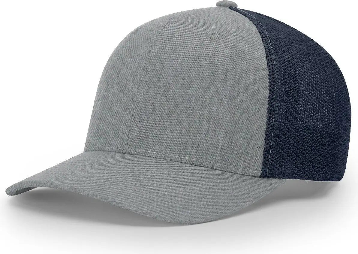 Richardson 110 R-flex Trucker Cap - Heather Gray Navy - Lg-xl